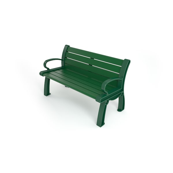 Green 4' Heritage Bench with Green Frame